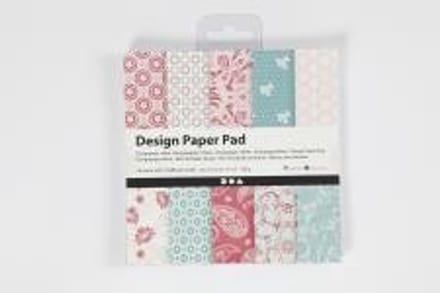 Design papierblok, vel 15,2x15,2 cm, 120 gr, roze, 50 vel/ 1 doos