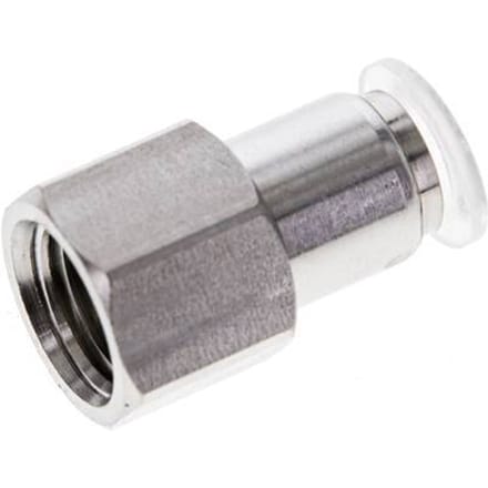 8mm x G1/4'' RVS/PA Insteekfitting Binnendraad EPDM/PTFE