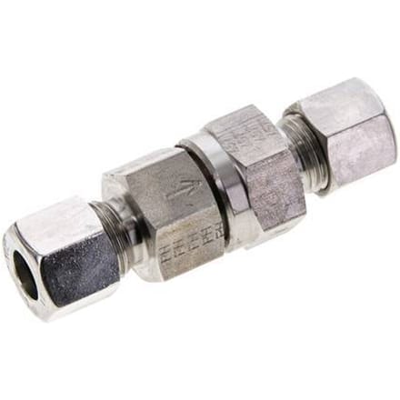 10L (M16x1.5) RVS Terugslagklep Snijring 0.5-250 bar ISO 8434-1