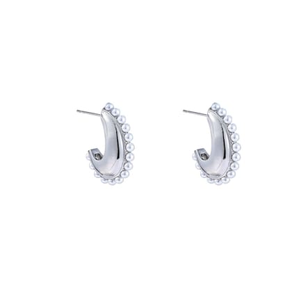 Go Dutch Label Oorknoppen pearly drop Zilver