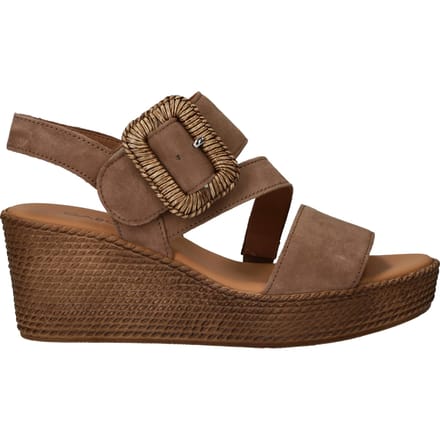 Gabor 771 Sandalen - Met Sleehak - Dames - Taupe - Maat 39
