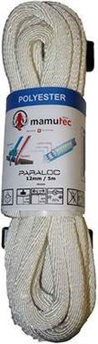 Mamutech Hoogwaardig Touw Paraloc - Polyester - Uv-bestendig - 12mm X 5m - Wit