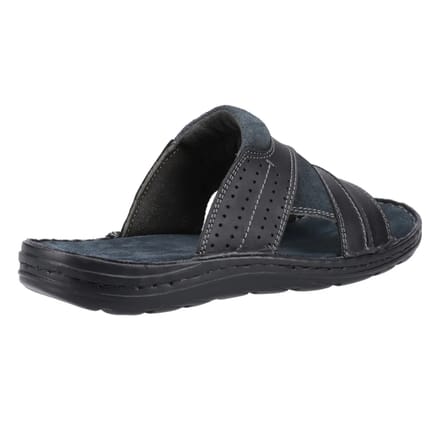 Hush Puppies Heren Archer Leren Muiltjes (Zwart)