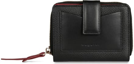 bugatti portemonnee Viola Ladies Zip Wallet Black - Red zwart
