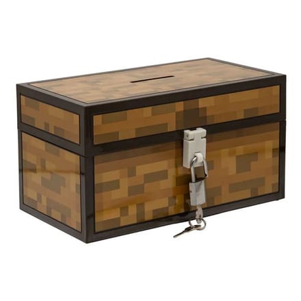 Minecraft spaarpot in kistvorm – met slot – Paladone