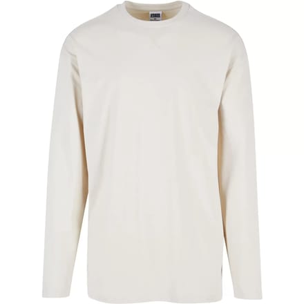 Urban Classics - Oversized Open Edge Longsleeve shirt - S - Beige