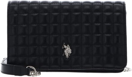 U.S. POLO ASSN. schoudertas Ceremony Quilted Flap Bag Black zwart