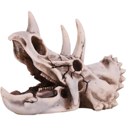 Crâne de dinosaure tricératops en résine, modèle de squelette simulé, décoration pour la maison ou le bureau gray
