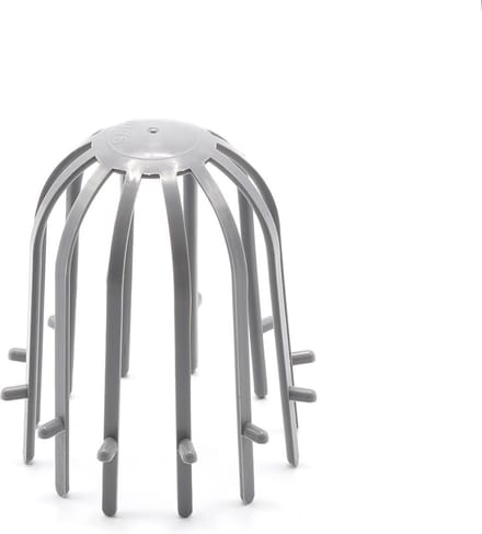 VoorVentilatie kunststof bladvanger - Ø 60-75 mm - grijs
