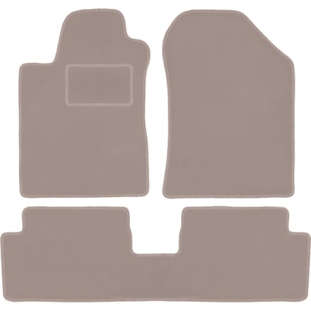 Beige veloursmatten voor: Toyota Corolla Verso II minivan (2004-2009)