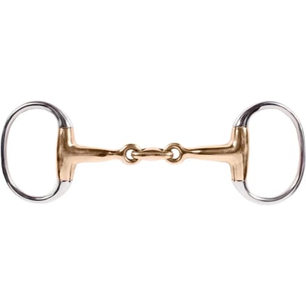 Olijfbit voor paard met dubbele loop en koper Horze