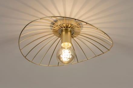 Lumidora Plafondlamp 74651 - Plafonniere - FABRIANO - E27 - Goud - Messing (kleur) - Metaal - ⌀ 39 cm