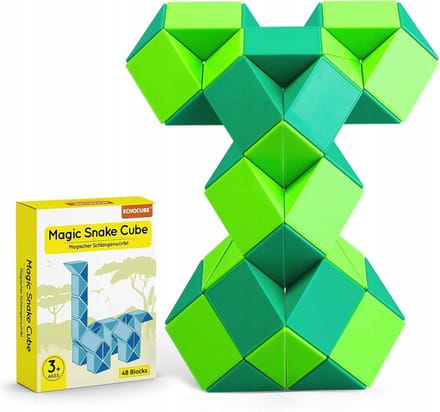 Educatieve Magische Slang Puzzel met 48 Blokken - Groen