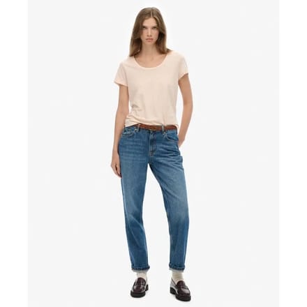 Superdry Studios T-shirt met Slanke Pasvorm Pink Grootte: 40