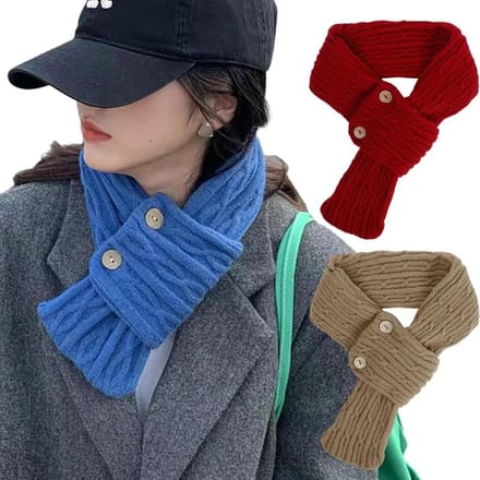 Dames Sjaal - Gebreide Wrap - Warmte Bescherming - Multifunctioneel Ontwerp - One Size - Gemêleerd