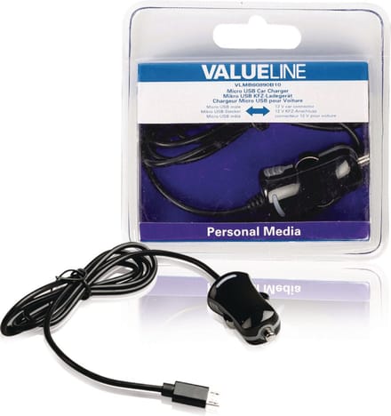 Valueline VLMB60890B10 oplader voor mobiele apparatuur Universeel Zwart DC Auto