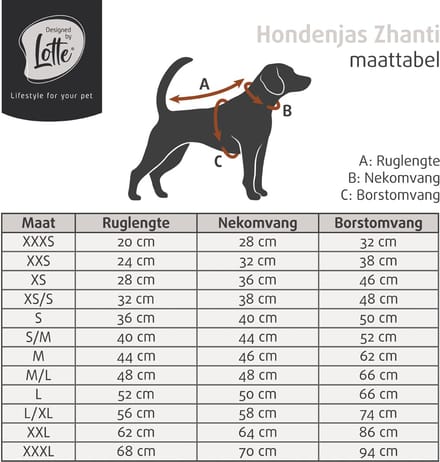 Designed By Lotte Hondenjas Zhanti - Groen - 68 cm