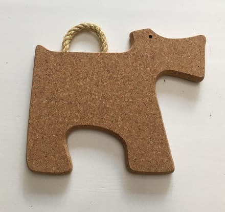 Pannenonderzetter - hond - kurk - bruin - hittebestendig