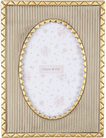 Clayre & Eef Fotolijst 10x15 cm Beige Kunststof