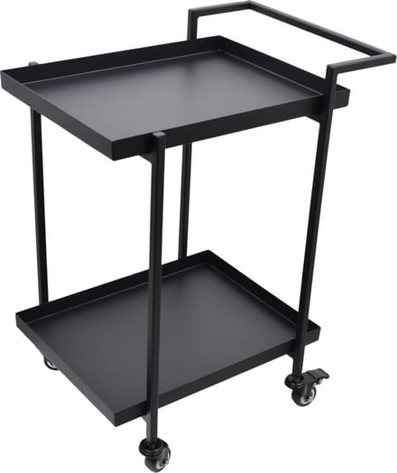 LOFT42 James Trolley Vierkant - Bijzettafel - Zwart - Metaal - 60x54x38