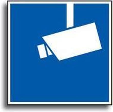 Camera-/videobewaking sticker 150 x 150 mm