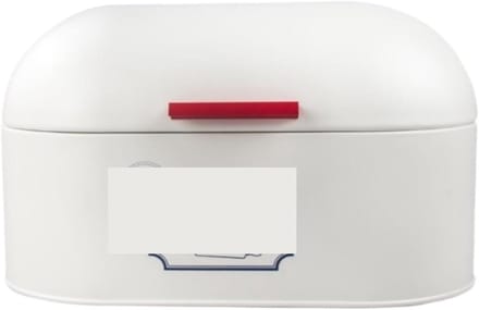 Broodtrommel - Broodbak Opberger - Brood Vers Houden - Grote Capaciteit - 34 cm Lengte - Wit