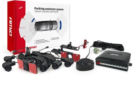 AMiO Parkeerhulpsysteem Buzzer 8 sensor zwart binnenmontage 165mm