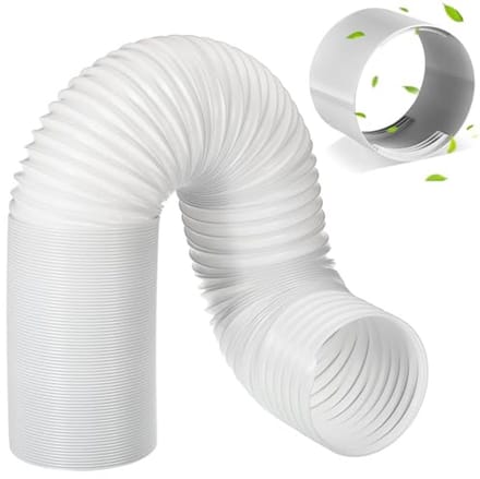 Flexibele Afvoerslang met Adapter - 150 mm x 1,5 m voor Airconditioning, Wasdroger en Afzuigkap