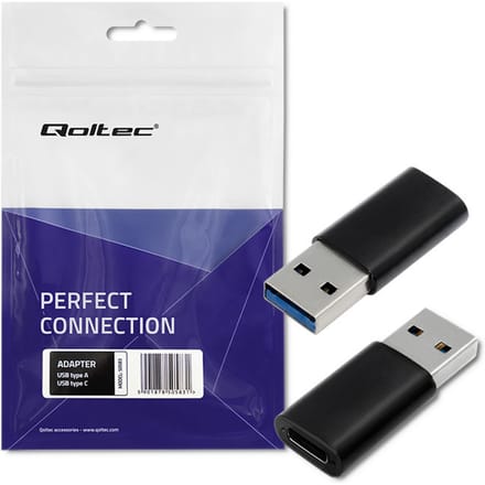 Qoltec USB Type A-adapter mannelijk |   USB Type C vrouwelijk
