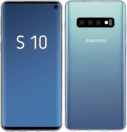 Geschikt voor Samsung Galaxy S10 Plus Hoesje - S10 Plus Hoes Transparant Siliconen case