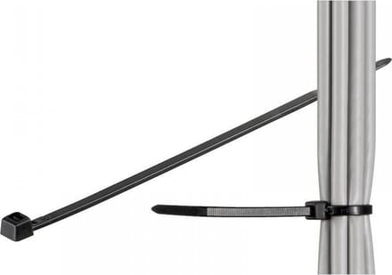 Techly 280 x 4.8mm Nylon Zwart 100stuk(s) kabelbinder