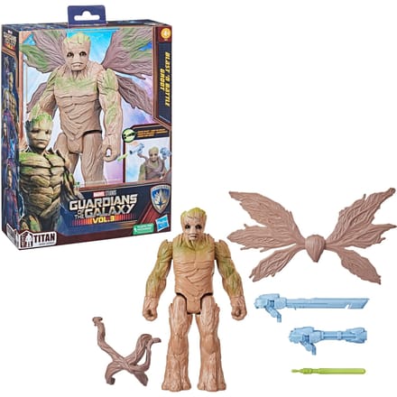 Hasbro Marvel Studios' Guardians of the Galaxy Vol. 3 Titan Hero Series Blast 'N Battle Groot Action Figure (11.5 )