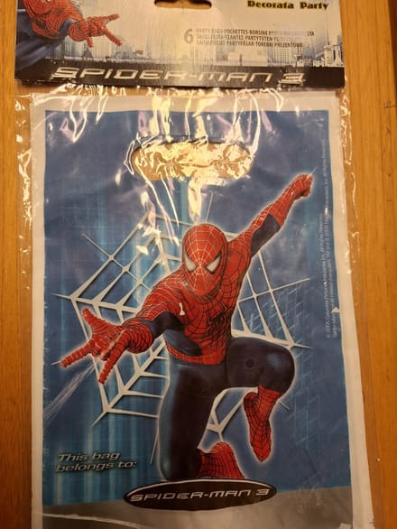 Uitdeelzakjes Spider-Man 3 Kinderfeest