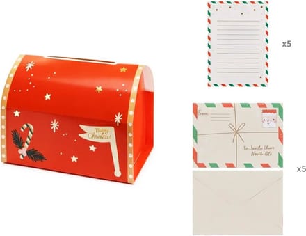 Brievenbus Kerstman - Santa mail - 13x22x14 centimeter - paper - papier - santa's mailbox