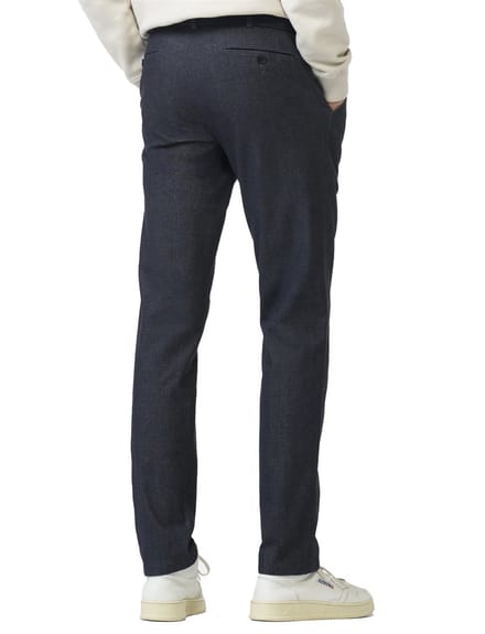Meyer Broek Bonn Active Jersey Look Flat-Front Chino Donker Blauw / male
