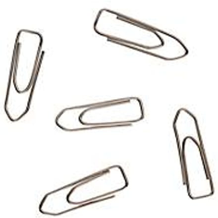 Paperclips, zonder bolvormig uiteinde, vernikkeld, 1000 stuks, lengte 32 mm