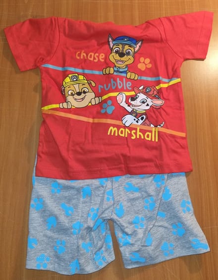Paw Patrol shortama / pyjama team Patrol rood/grijs maat 116
