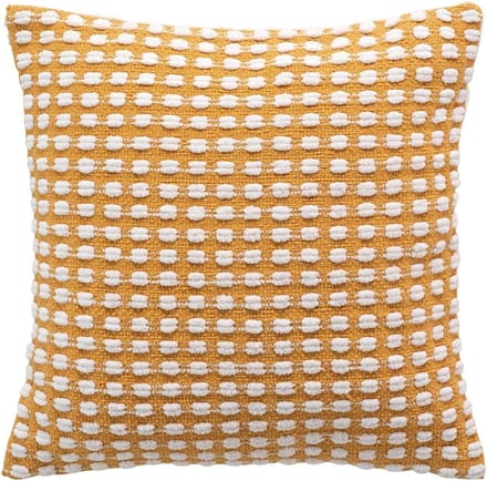 Famanu – Kussensloop (40 x 40 cm) Greta oker - katoen - chenille - garen