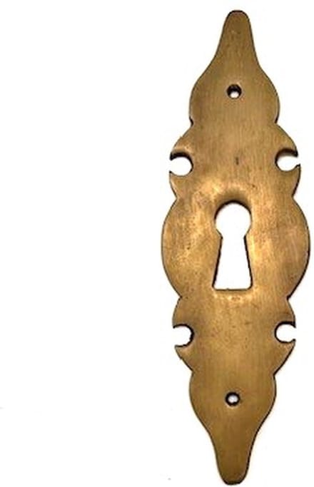 Sleutelplaat Messing antiek verticaal 34x108mm