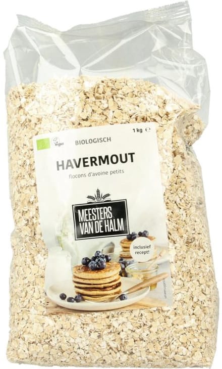 De Halm - Havermout BIO - Zak 1 Kilo - Biologisch - Ontbijtgranen