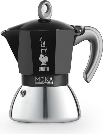 Bialetti Moka Induction Zwart Percolator – 4 kops – 150 ml – Geschikt voor Inductie