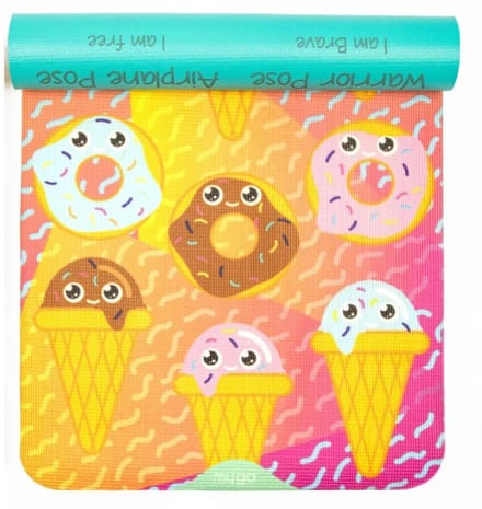Yogamat voor kinderen dubbelzijdig 6 mm - Myga - sweet tooth