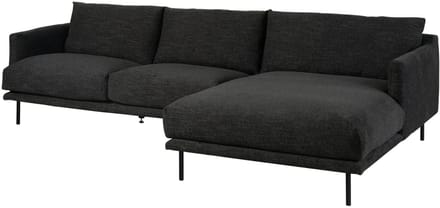 MASSIVMOEBEL24.DE hoekbank zwart hout 285x161x81 cm (BxTxH) SOFAS gedemonteerd
