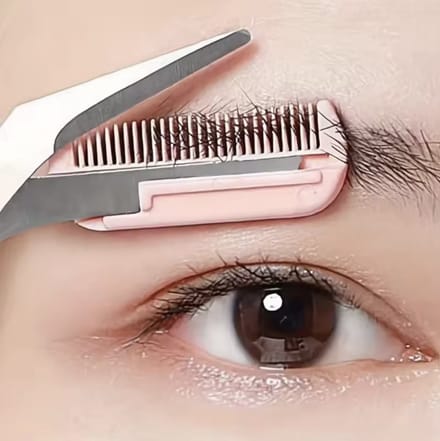 3PCS Wenkbrauw Trimmer Makeup Tools Rvs Wenkbrauw Schaar met Kam Ontharing Wenkbrauwen Vormgeven Makeup Tools