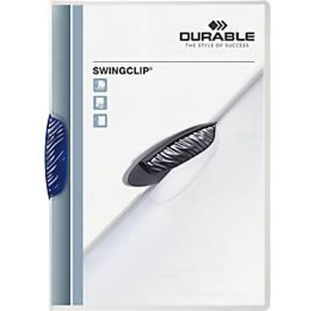 DURABLE klemmap Swingclip, A4, PP, met clip, donkerblauw