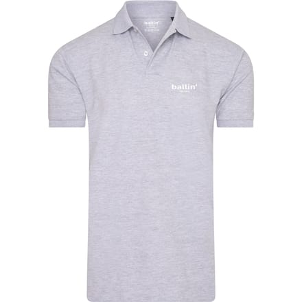 Ballin Est. 2013 - Heren Polo SS Basic Polo - Grijs - Maat L