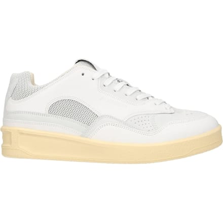 Jil Sander Witte Leren Lage Sneakers