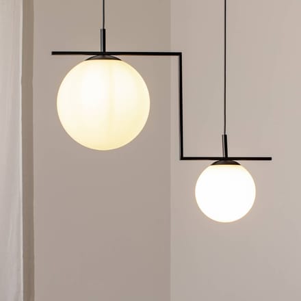 Zac Hanglamp Zwart 2-Lichts E27 - Modern Design