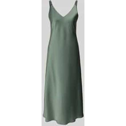 regular fit midi-jurk met V-hals