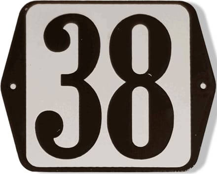 Huisnummer standaard nummer 38